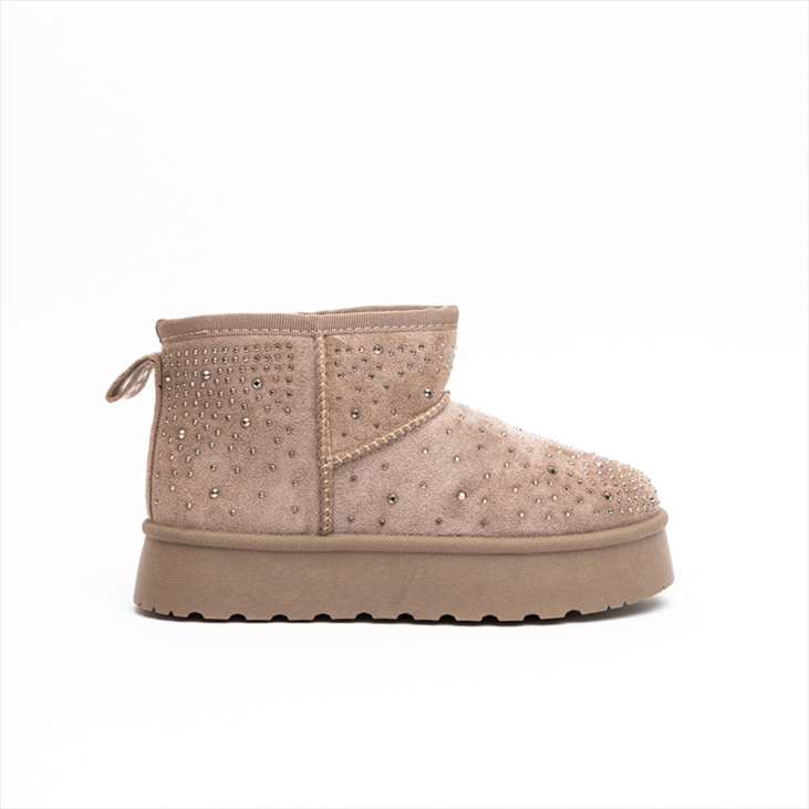 Asso Girls Comfy Boots with Rhinestone Embellisment