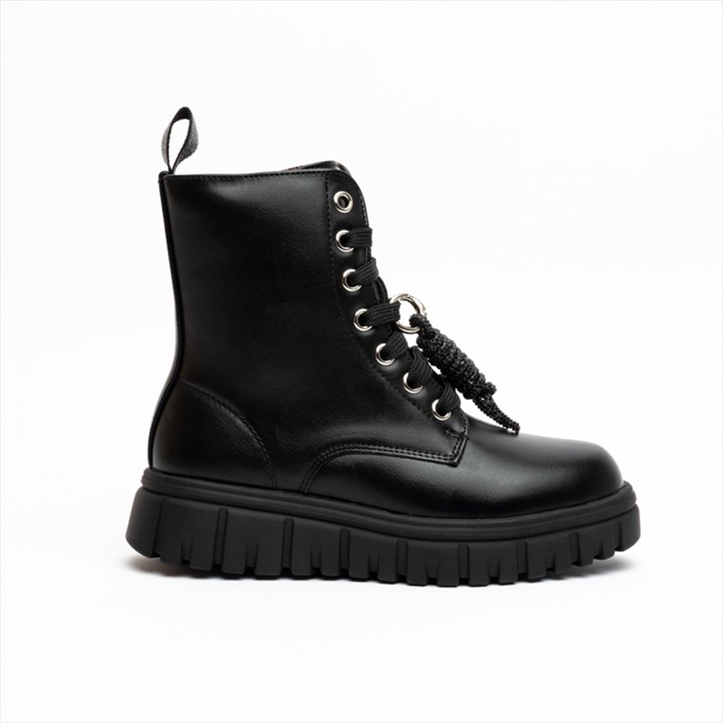 Asso Girls Combat Boots with Charm