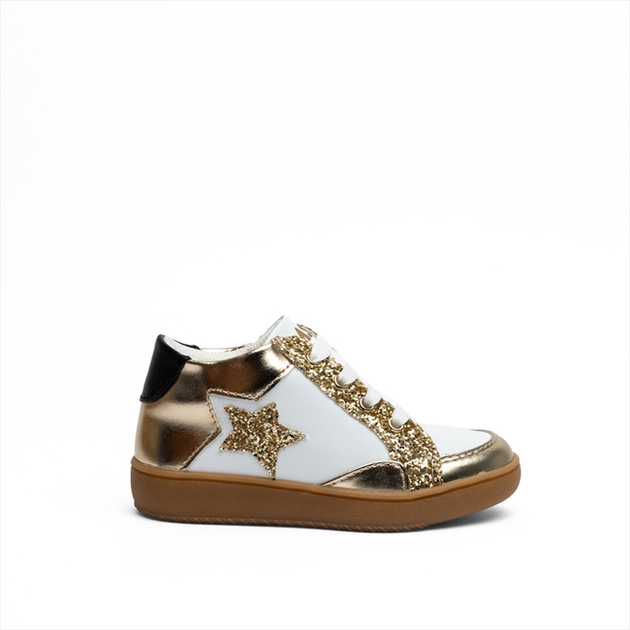 Asso Girls Sneakers with Star and Sequin Details.