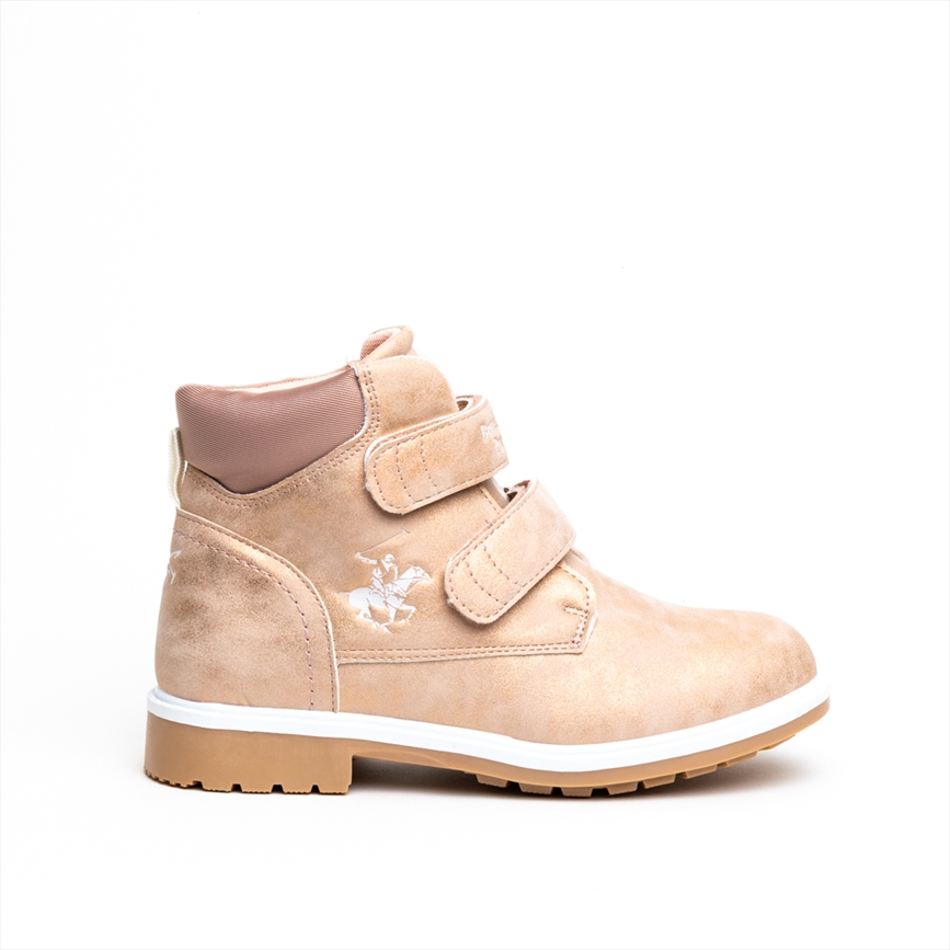 Beverly Hills Polo Club Girls Ankle Boots with Double Velcro Strap