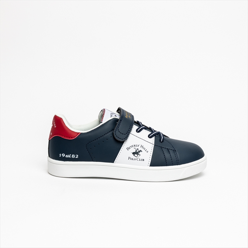 Beverly Hills Polo Club Boys Sneakers with Velcro Strap and Laces