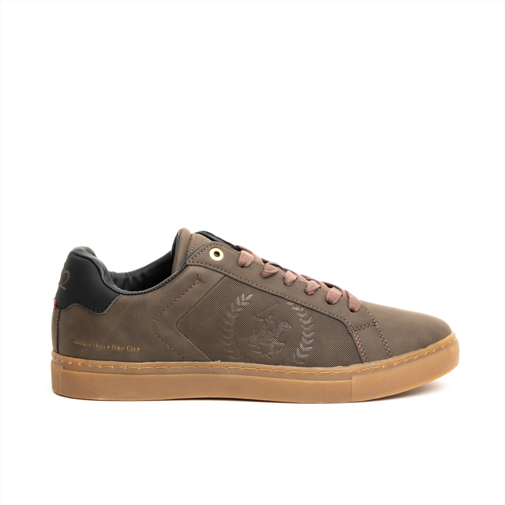 Beverly Hills Polo Club Mens Sneakers with Washed Sole and Contrast Heel Tab