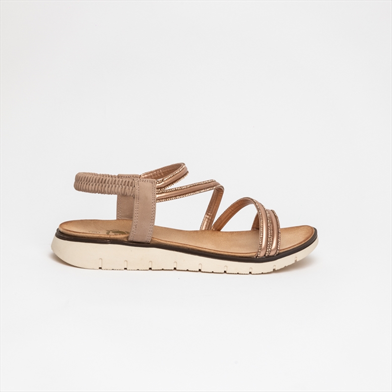 Foot Comfort Flat Sandals with Diamante Details