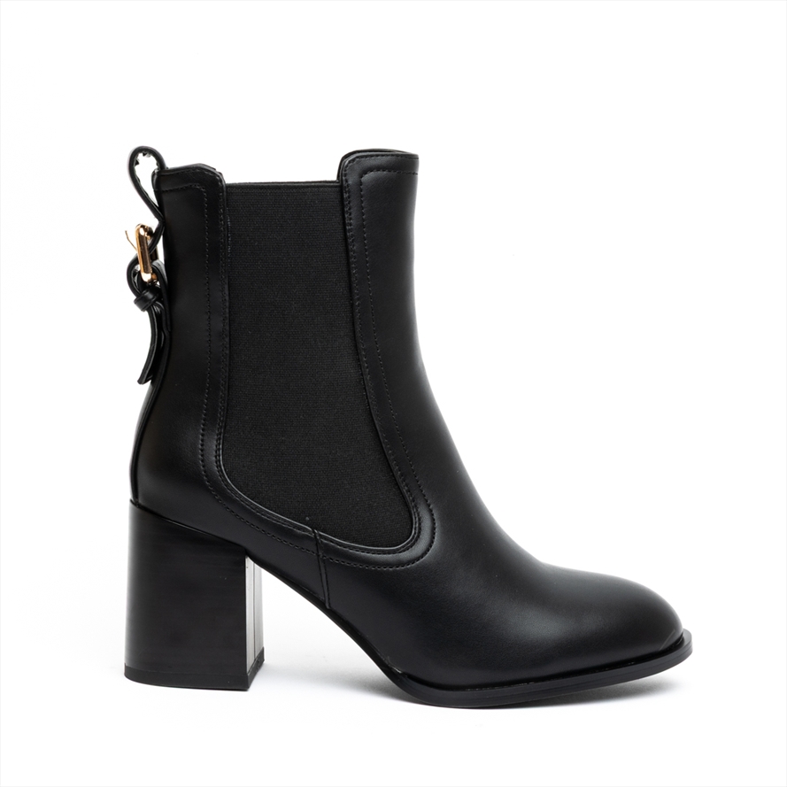Miss Belgini Medium Block Heel Chelsea Ankle Boots