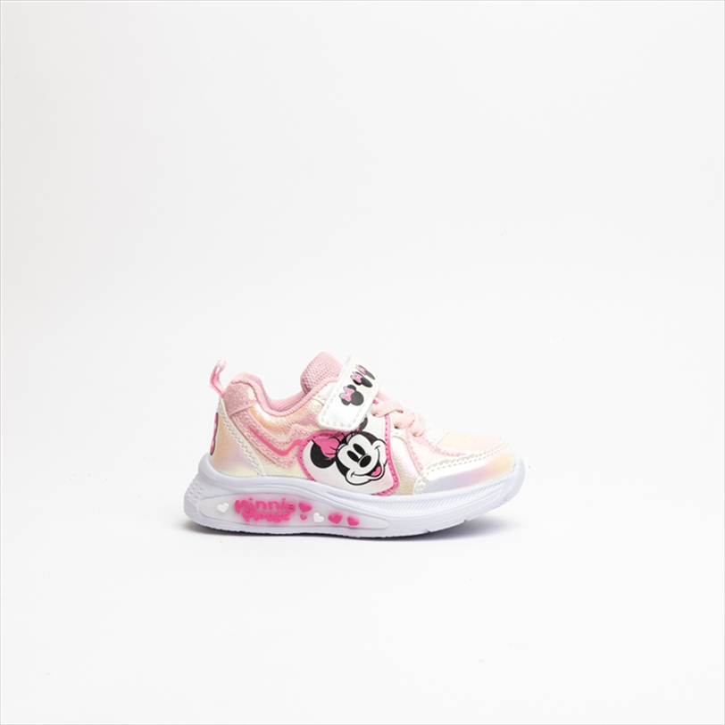 Minnie Light Up Sneakers with Velcro Strap and Heart Details