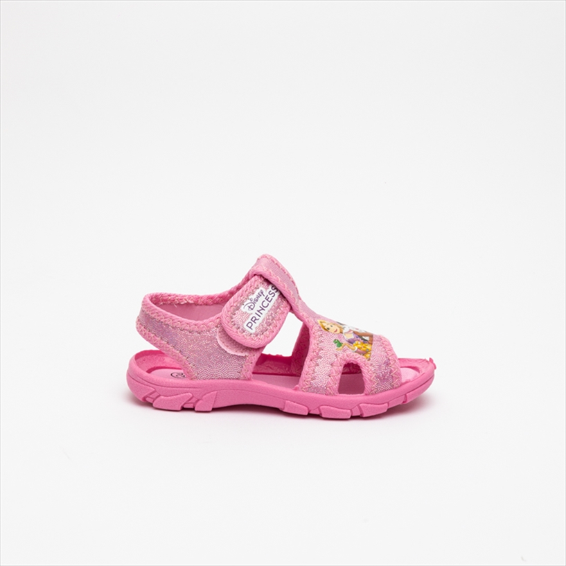 Princess Glittery Velcro Strap Girls Sandals