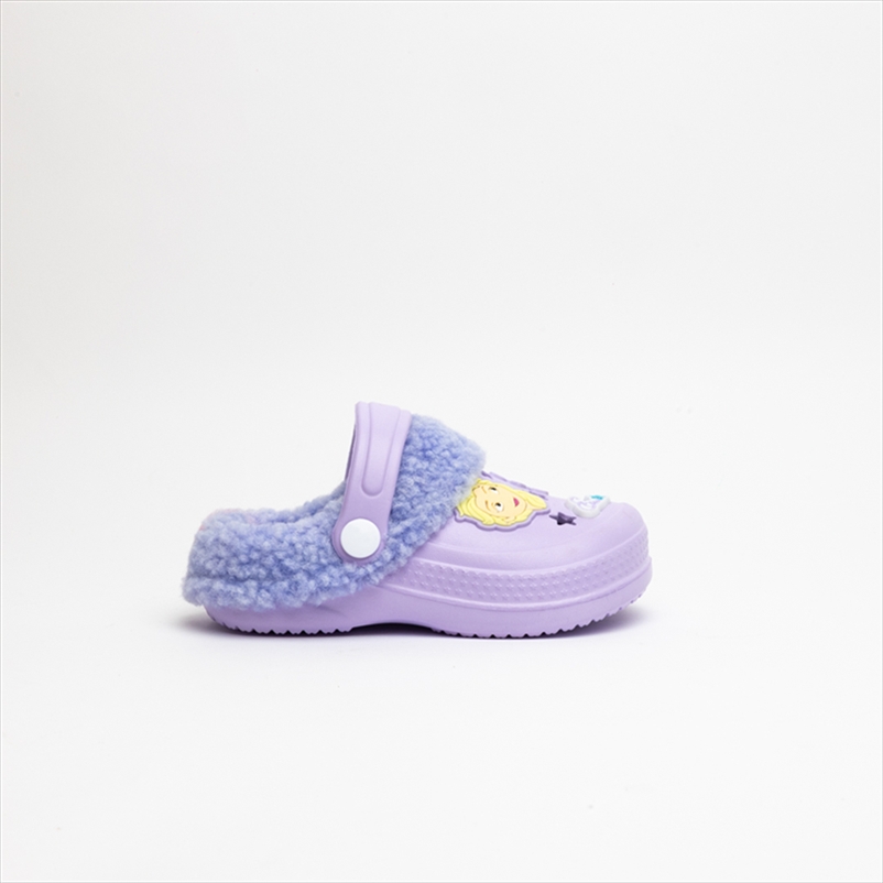 Frozen Girls Clog Slippers with Colourful Faux Fur