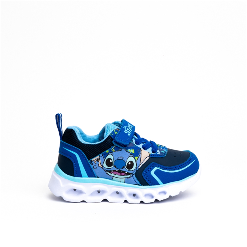 Stitch Boys Sneakers with Neon Details and Lights on the Sole
