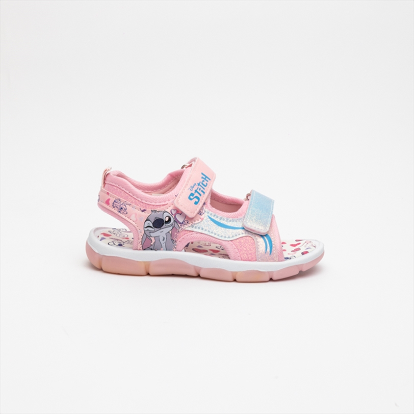 Stitch Playful Double Velcro Strap Sandals with Lights on Sole