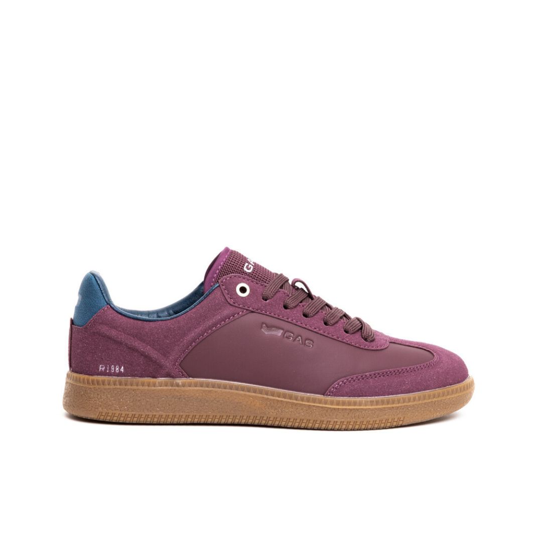 GAS Womens Retro Vibrant Flat Sneakers with Gum Sole