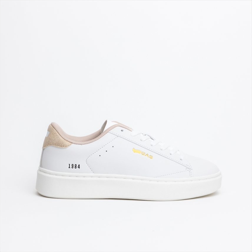 GAS Womens Flat Court Sneakers with Subtle Logo on the Side