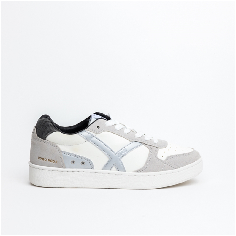 GAS Womens Flat Court Sneakers with Metallic Accents