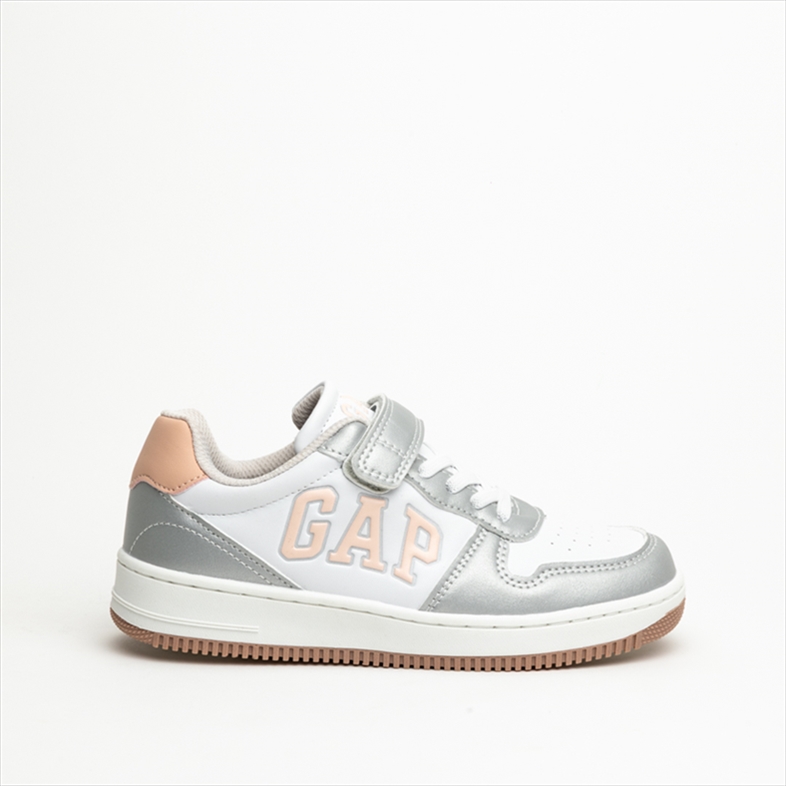 GAP Girls Metallic Detailed Sneakers with Velcro Srap and Oversized Logo