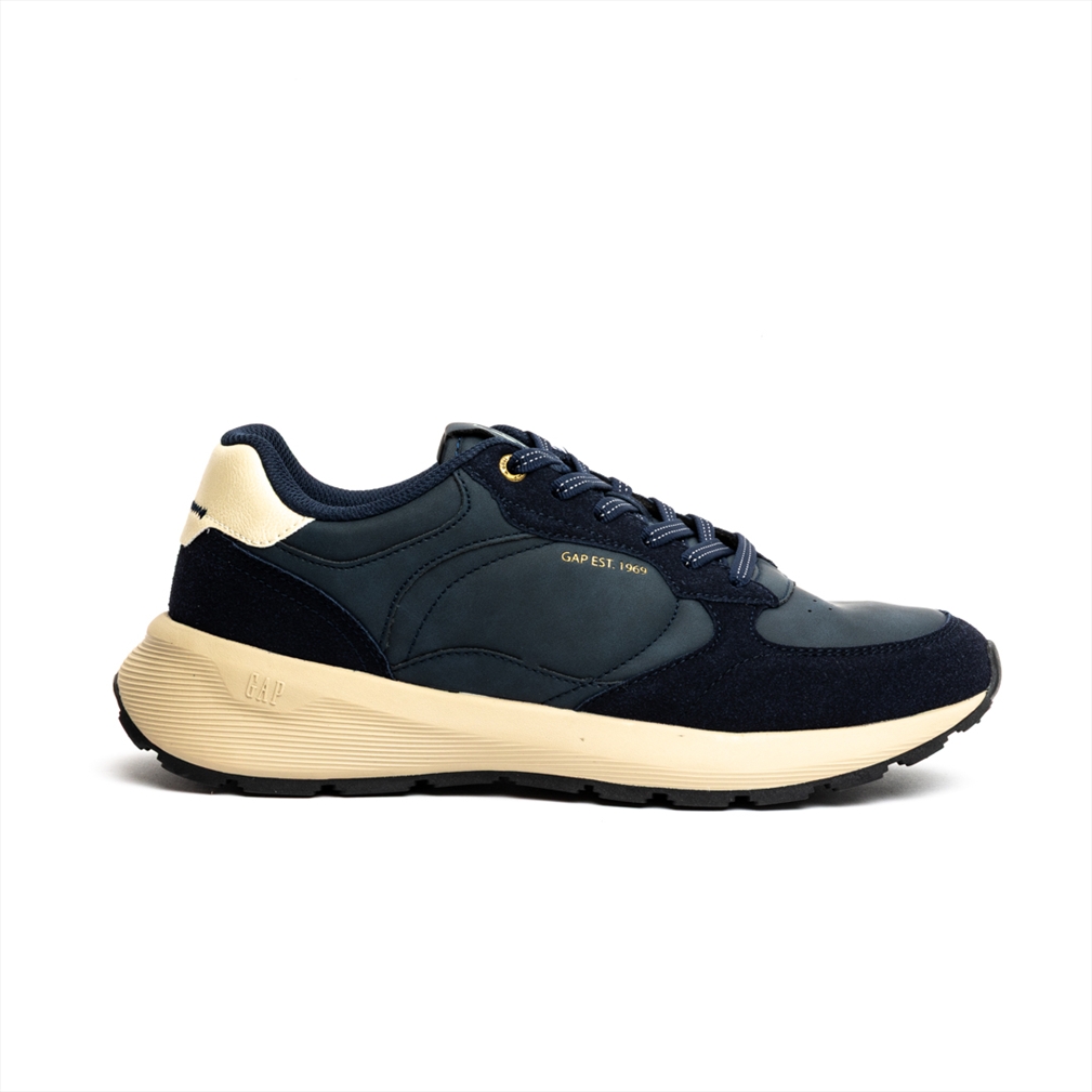 GAP Men Retro Sneakers with Matt and Smooth Texture
