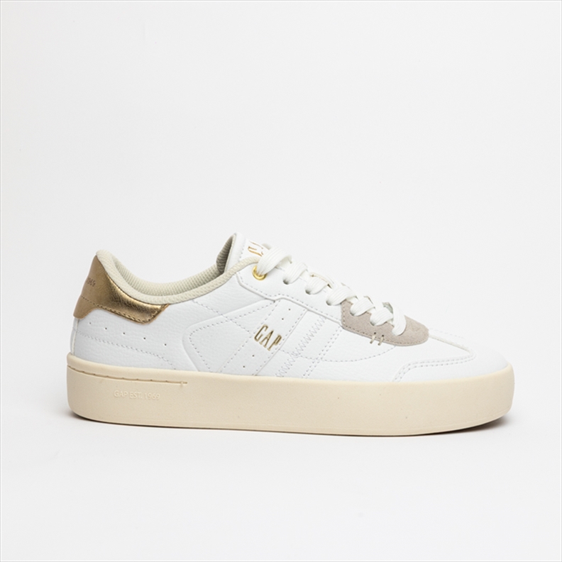 GAP Women Court Sneakers with Metallic Back Heel