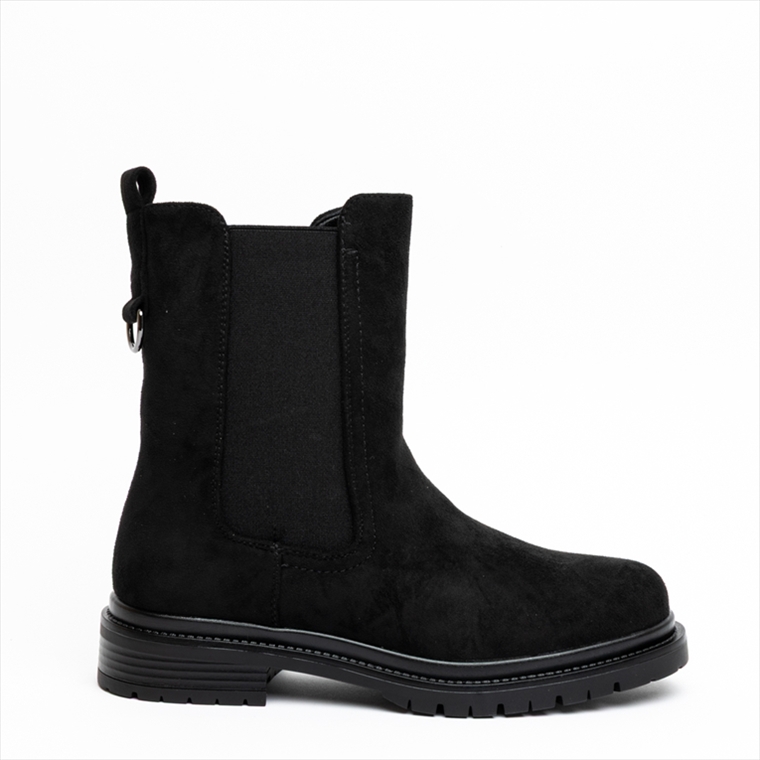 Miss Belgini Suedette Chelsea Flat Ankle Boots