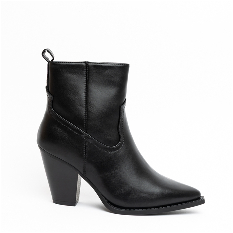 Miss Belgini Western PU Medium Heel Ankle Boots