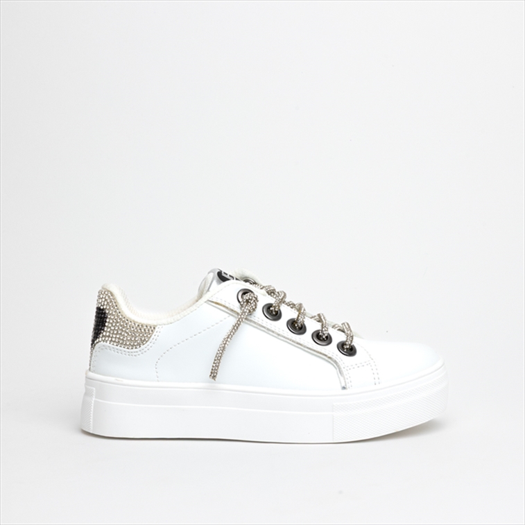 Laura Biagiotti Girls Sneakers with Rhinestones
