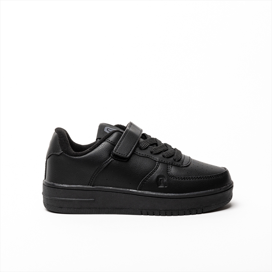 Reverse monochromatic sneakers with velcro strap