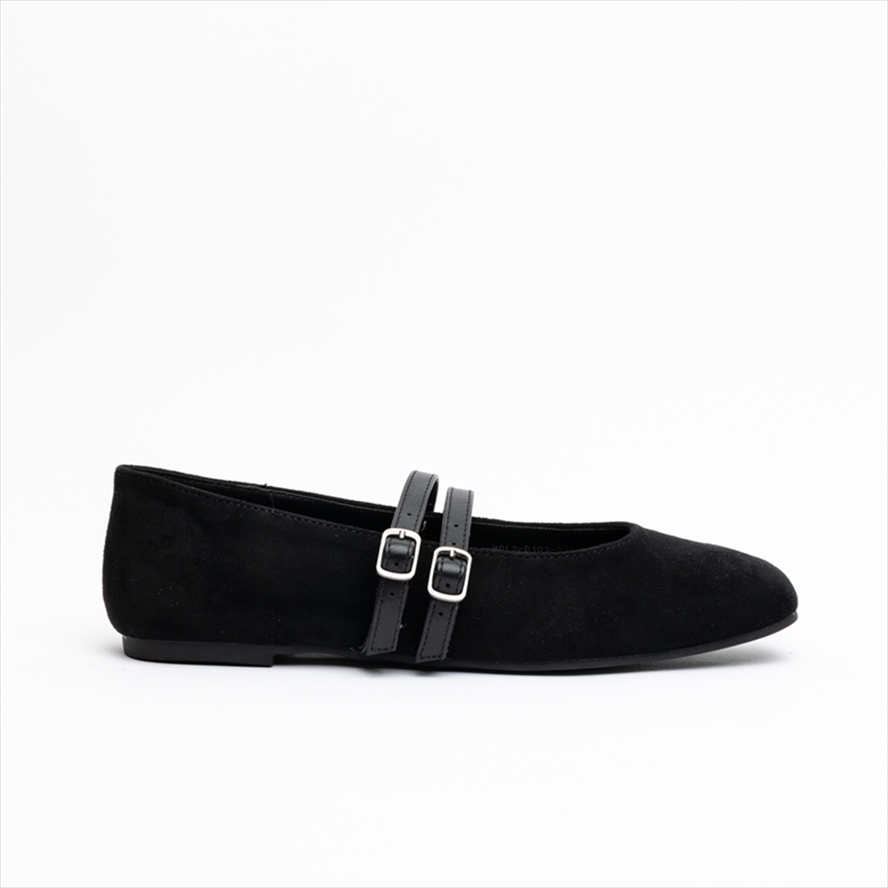Miss Belgini Mary Jane Double Strap Flat Ballerina Pumps