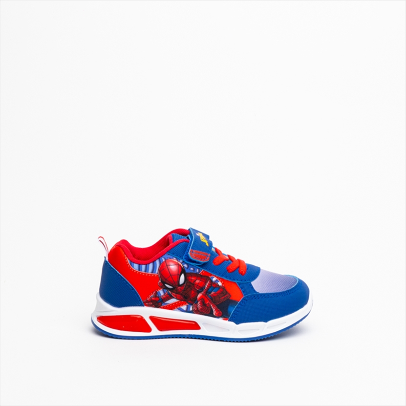 Spiderman Boys Sneakers with Red Laces and Velcro Strap