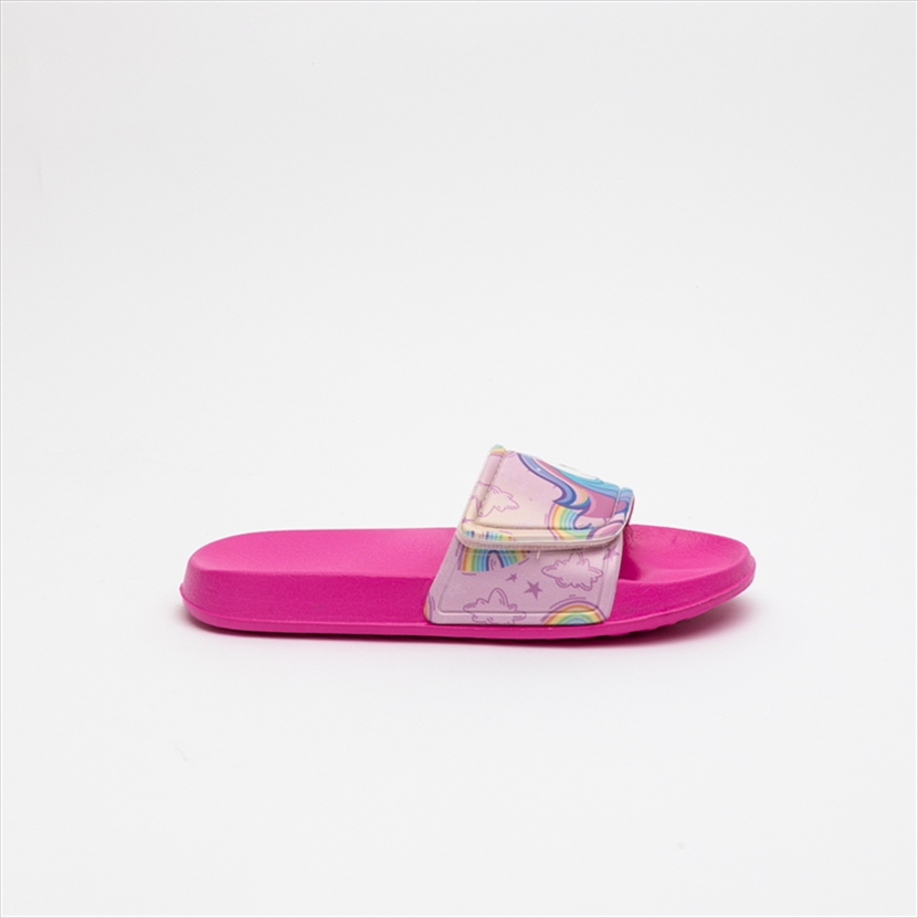 Unicorn Girls Slider Slippers with Velcro Strap
