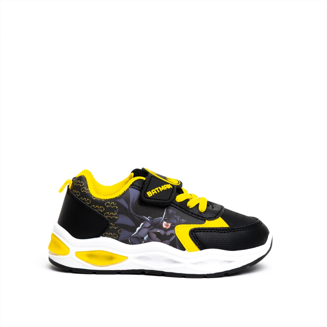 Batman Boys Snikers with Yellow Details and Lights on the Sole