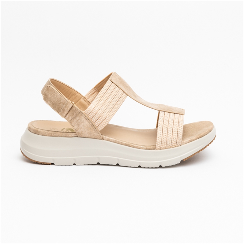 Foot Comfort T-Strap Medium Wedge Sandals