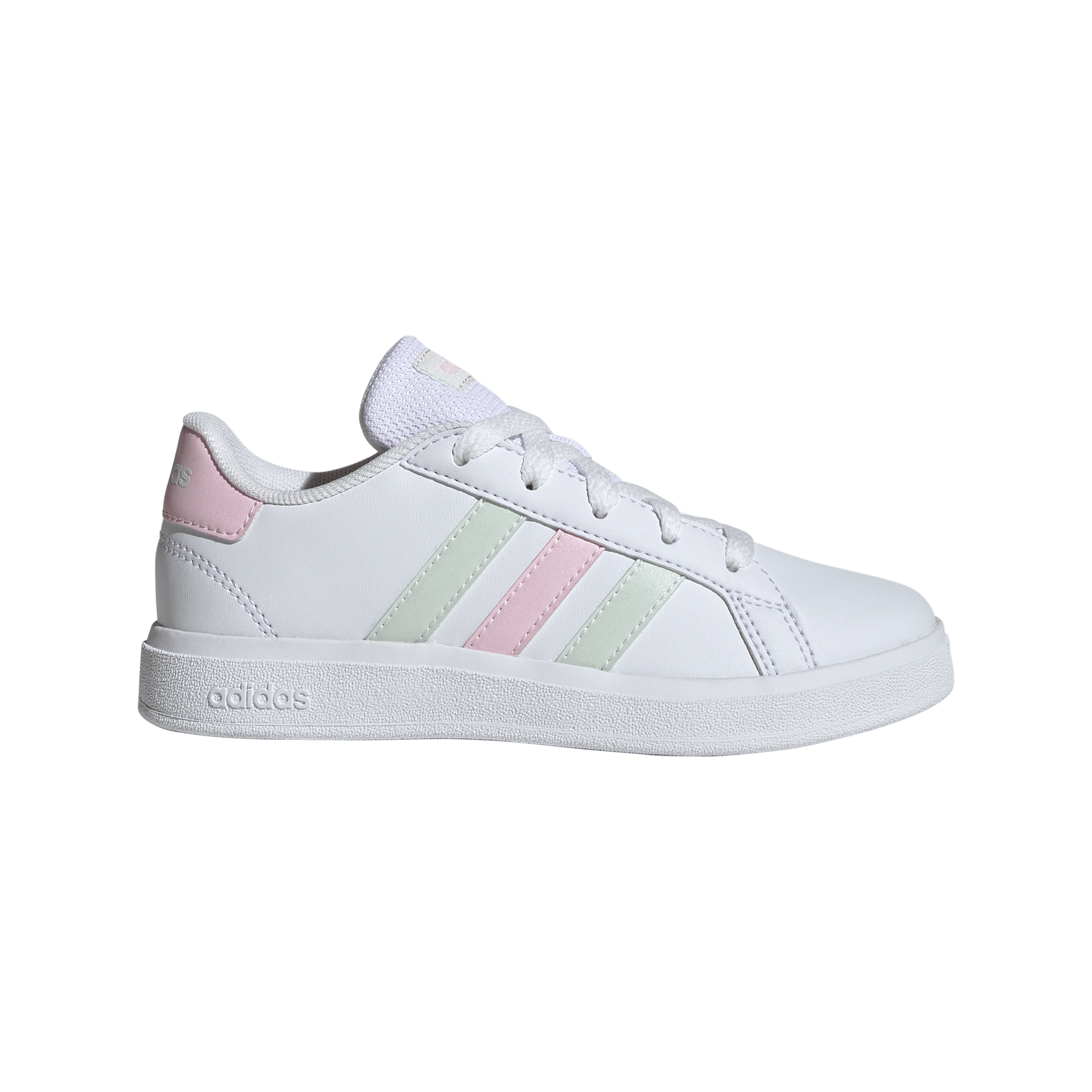 adidas girl's grand court lifestyle tennis lace-up shoes (468574)