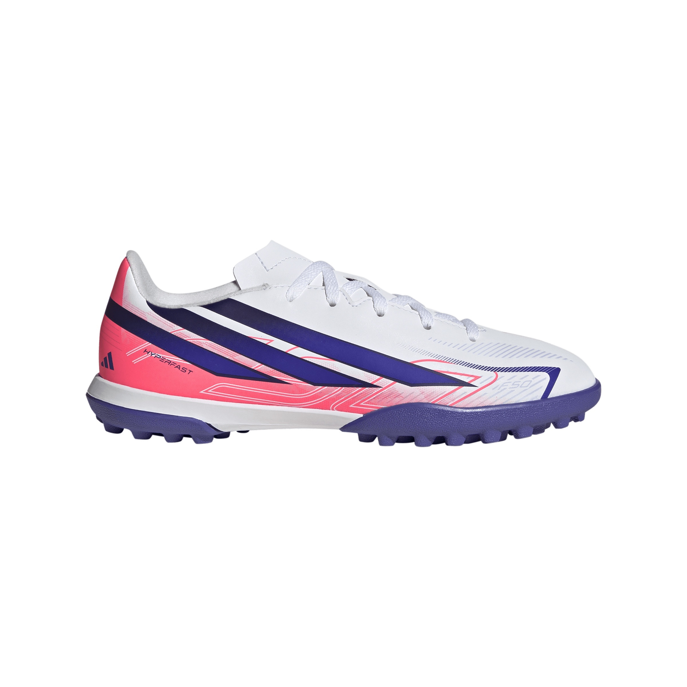 adidas kid's f50 hyperfast club turf football boots (475865)