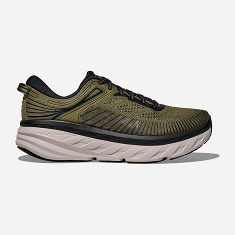 HOKA Ανδρικά Casual Παπούτσια Bondi 7 Χακί (1072387)
