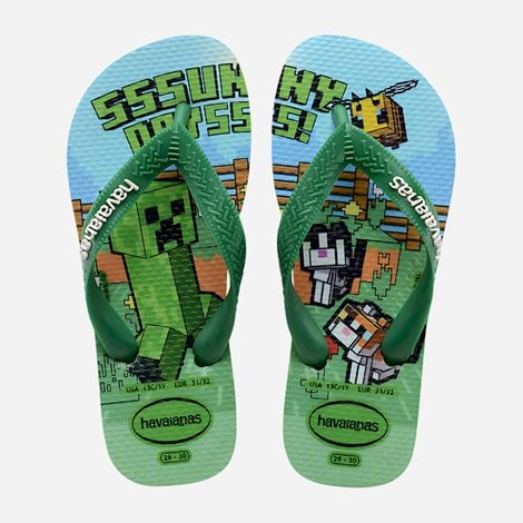 HAVAIANAS Παιδικές Σαγιονάρες Kids Minecraft Πράσινες (1103437)