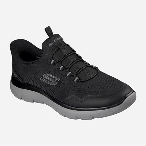 SKECHERS Ανδρικά Παπούτσια για Τρέξιμο Slip-Ins Bungee Μαύρα (1080602)