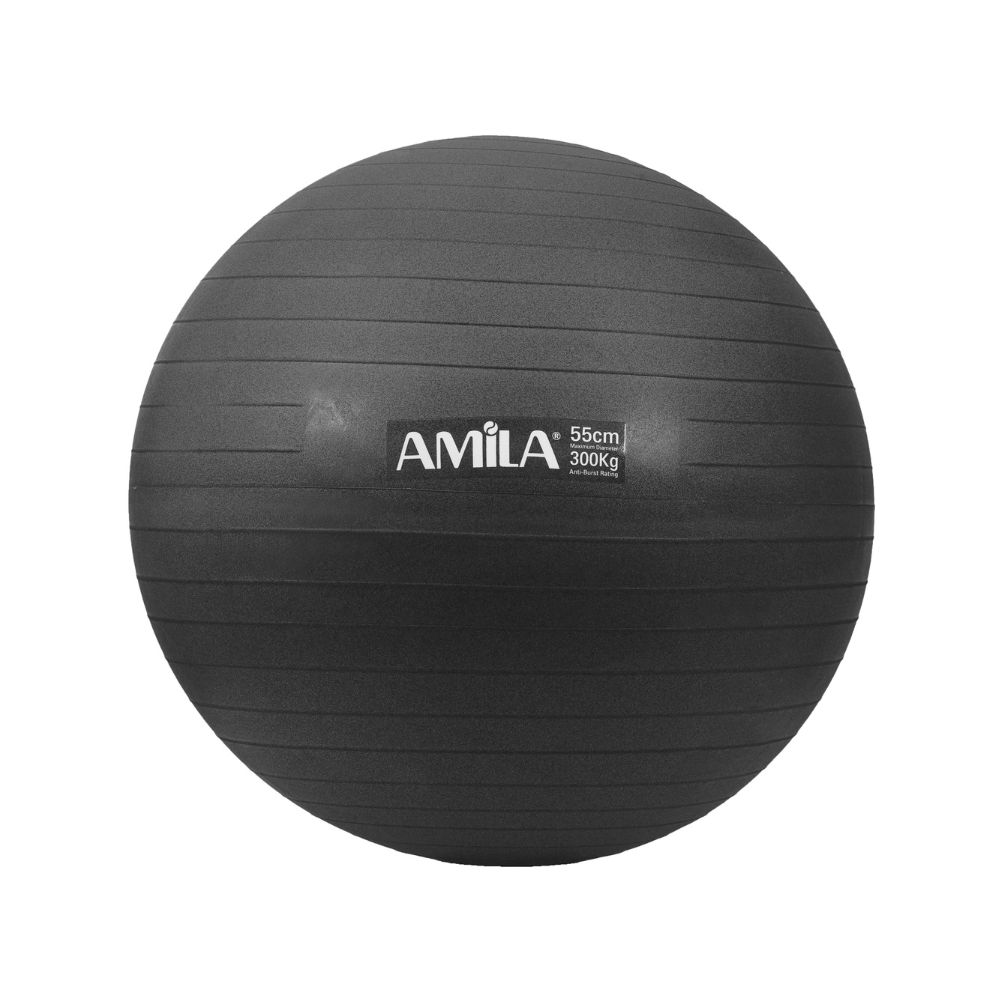 AMILA GYM BALL Ø55CM BLACK (with pump)