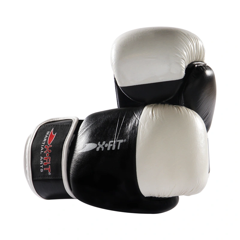 Leather Gloves Black/White (BFT-007) (X-Fit)