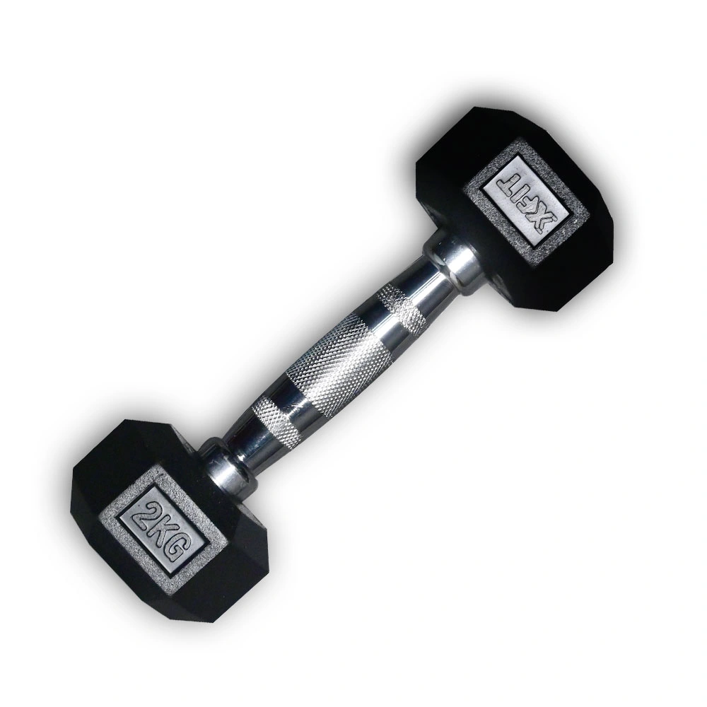 Hex Rubber Dumbbell 2kg (28205) (X-FIT)