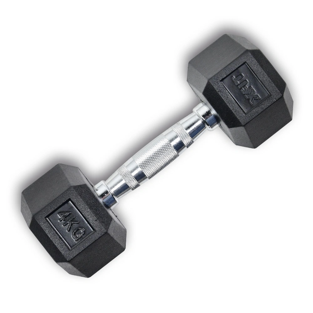 Hex Rubber Dumbbell 4kg (28205) (X-FIT)