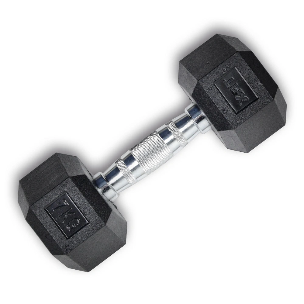 Hex Rubber Dumbbell 7kg (28205) (X-FIT)
