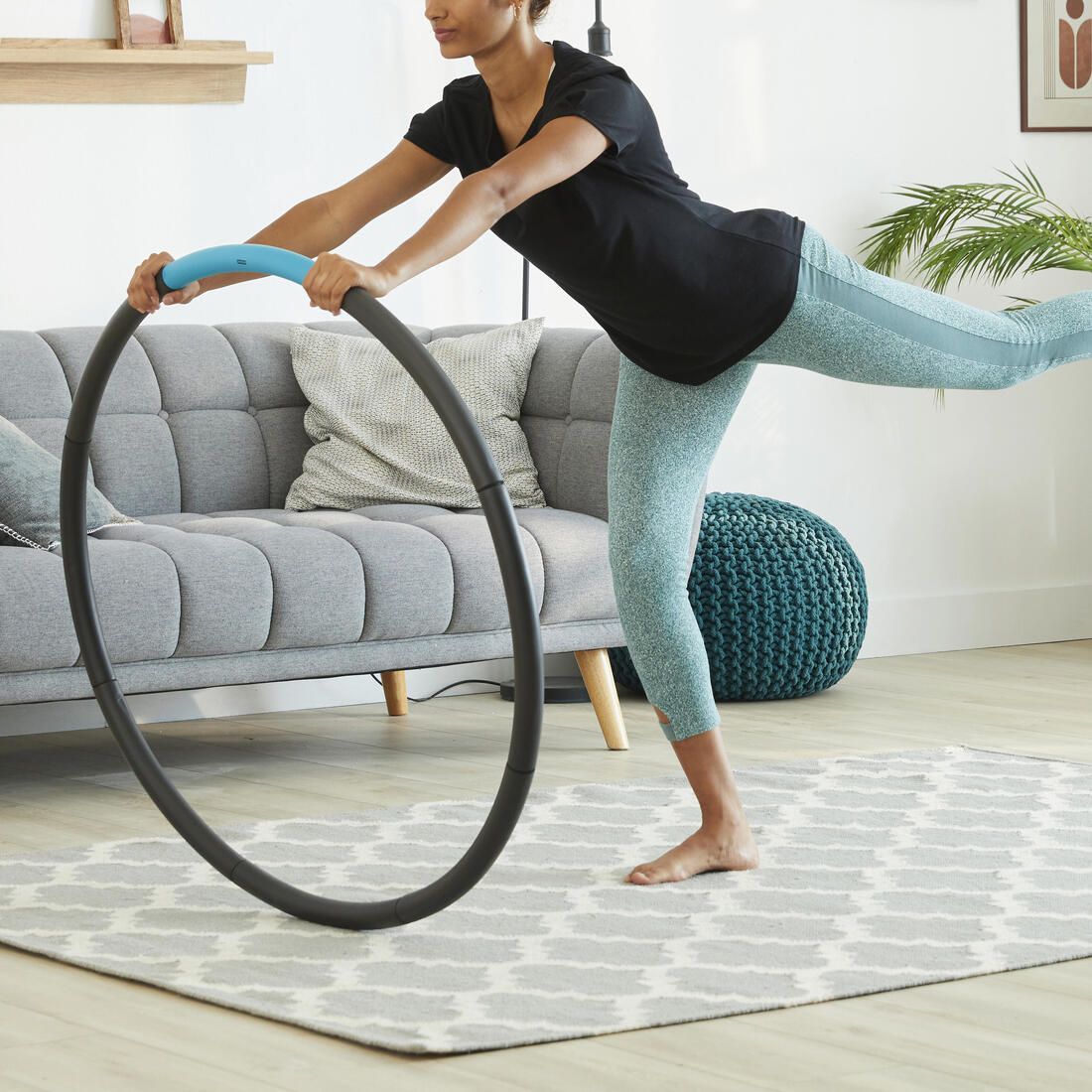 Weighted Fitness Hoop 1.4 kg - Black