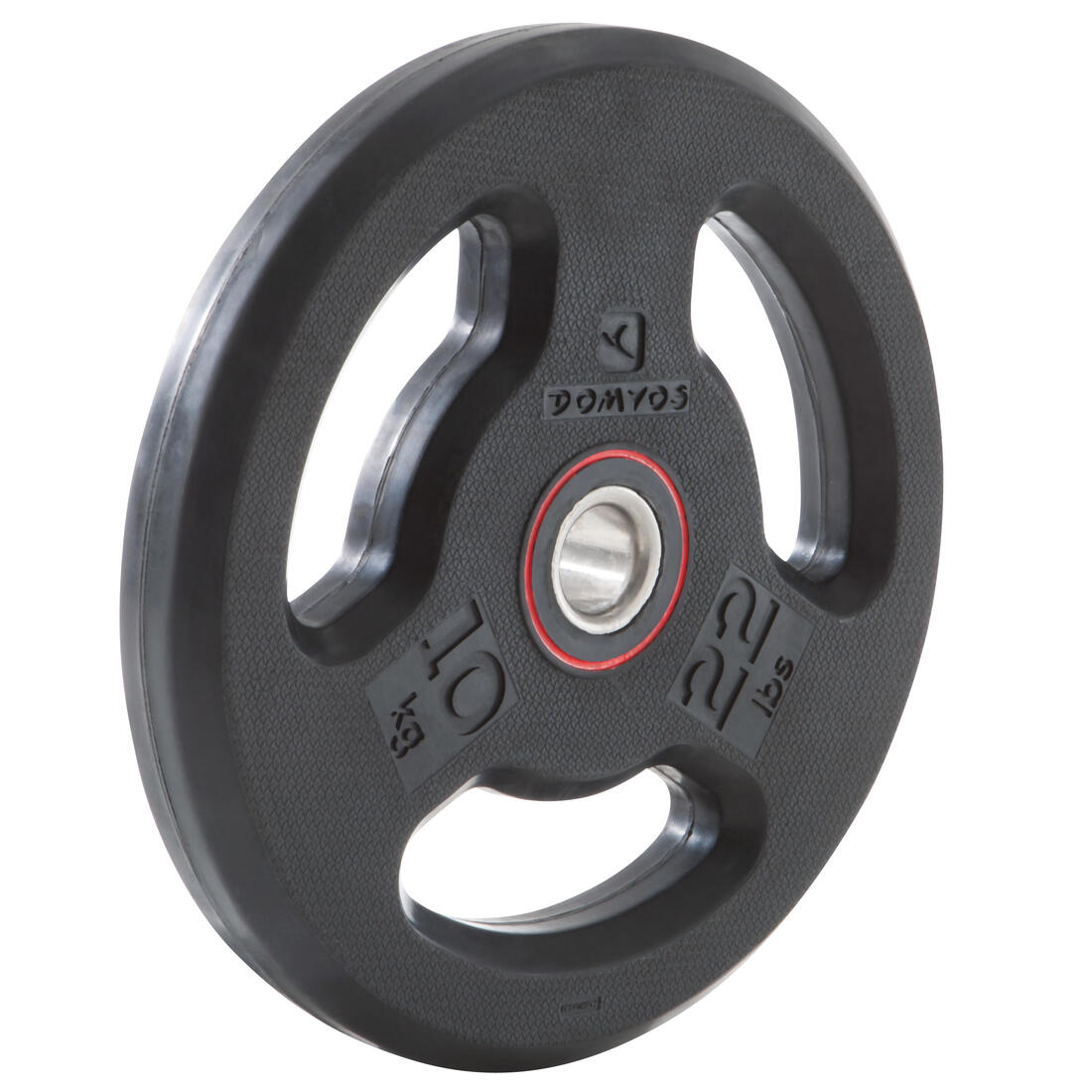 Rubber Disc Weight with Handles 10 kg 1 Inch / 28mm Partly Recycled Cast Iron