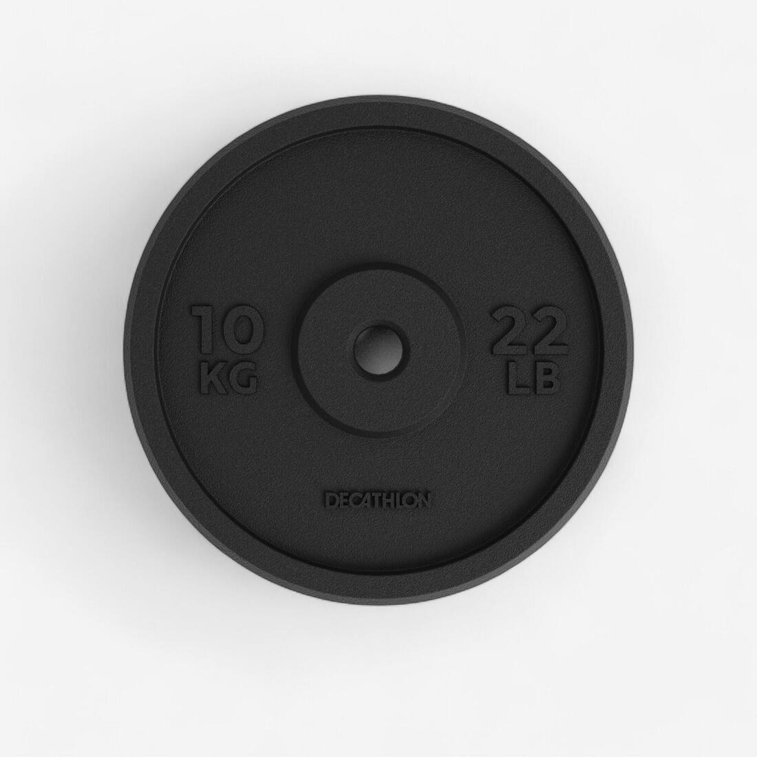 Weight Training 10 kg 1 Inch / 28mm 80% Recycled Cast Iron Plate