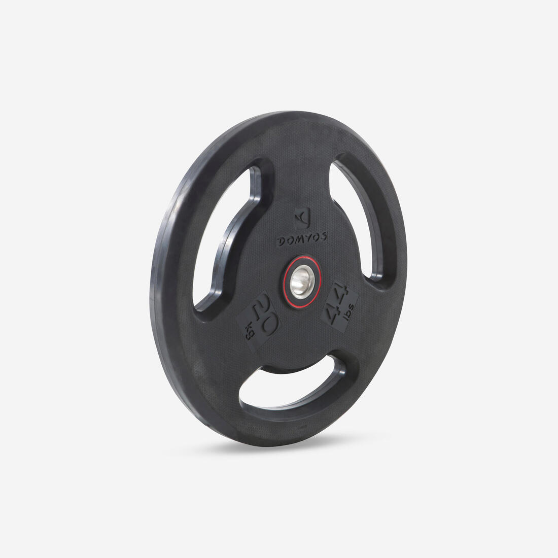 Rubber Disc Weight with Handles 20 kg 1 Inch / 28mm Partly Recycled Cast Iron