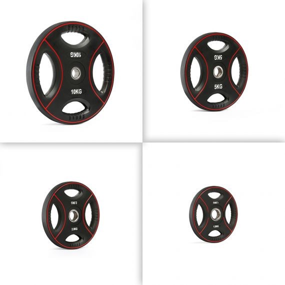 IFS 4-Grip Polyurethane Weight Plate 1.25 Kg ,30mm (Single)