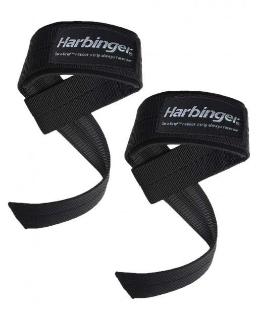 Harbinger Big Grip Pad Lift straps 21,5" Black