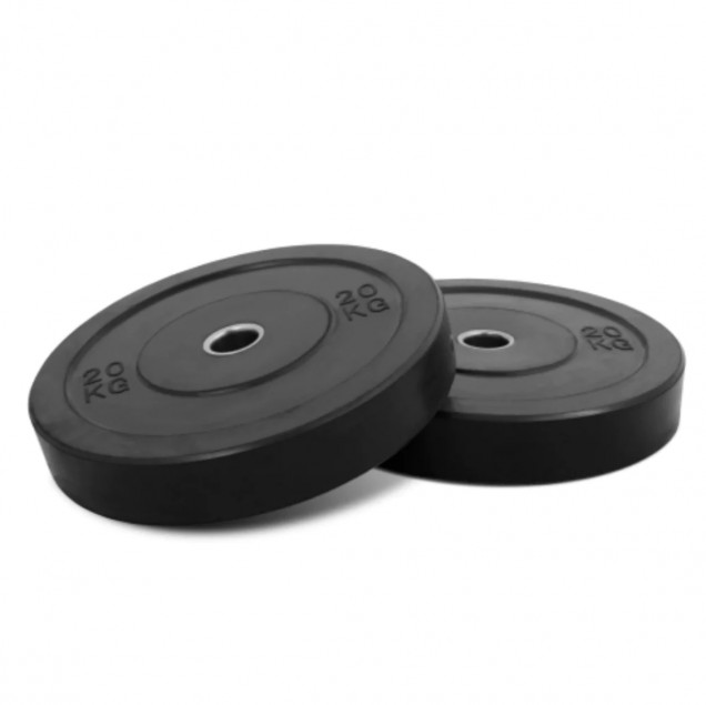 EPU - 20Kg Bumper Plate Black , 50mm (single)