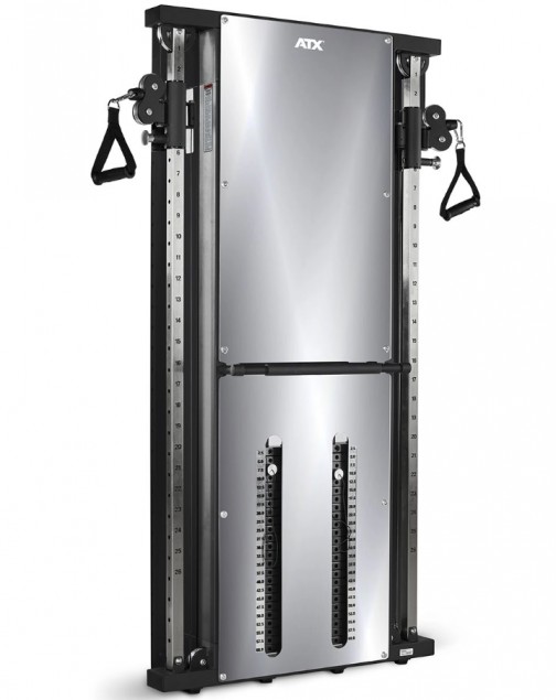 ATX® Dual wall pull station - Mirror - with 2 x 60 kg plug-in weights