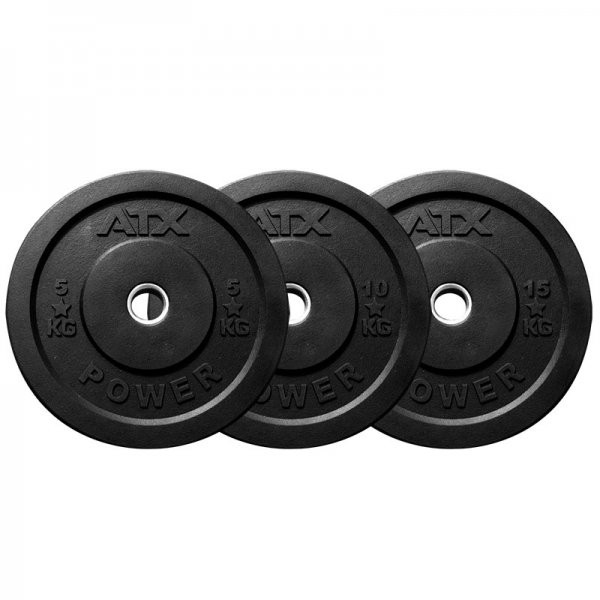 ATX - 25Kg , Rough Rubber Bumper Plate 50mm (Single)