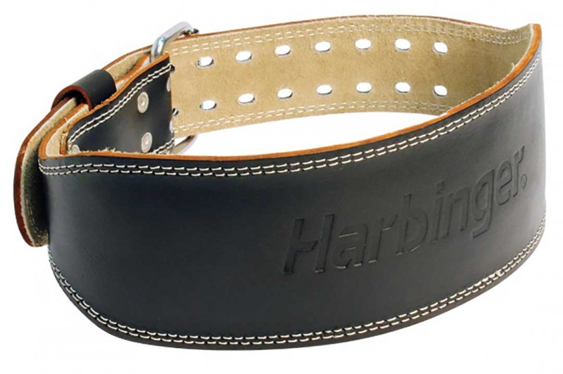 Harbinger 4 inch Padded Leather Belt Black XLarge