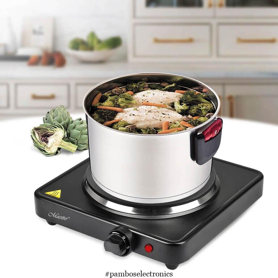 Maestro Enamel Countertop Single Burner Black Code: MR-772-1