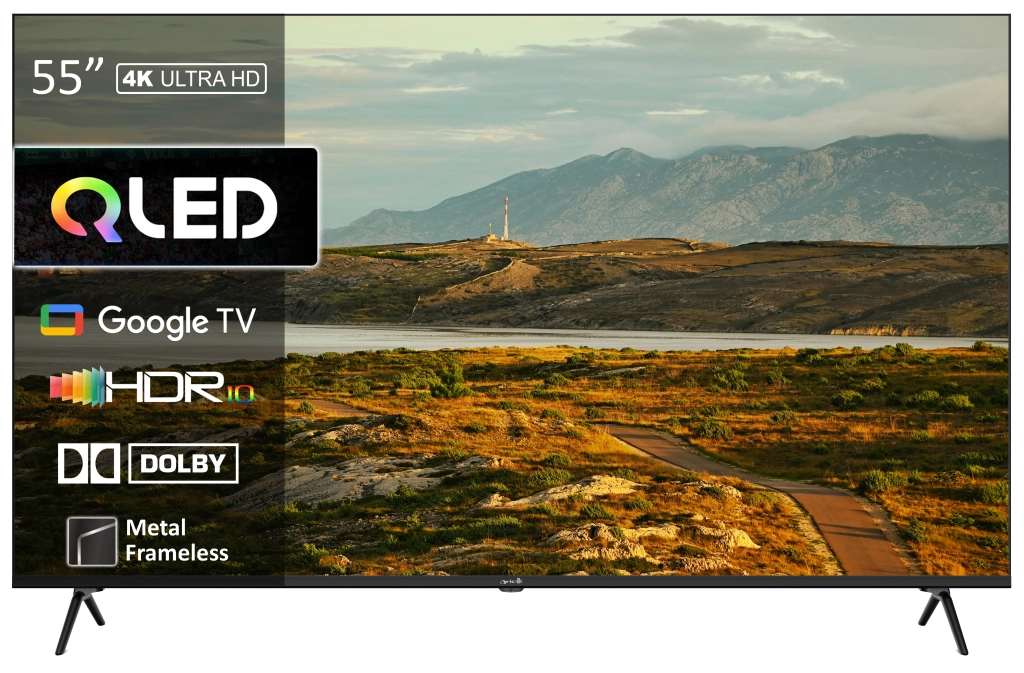 Arielli QLED55UD10GTV 55″ QLED 4K UHD Smart TV | HDR | Google TV